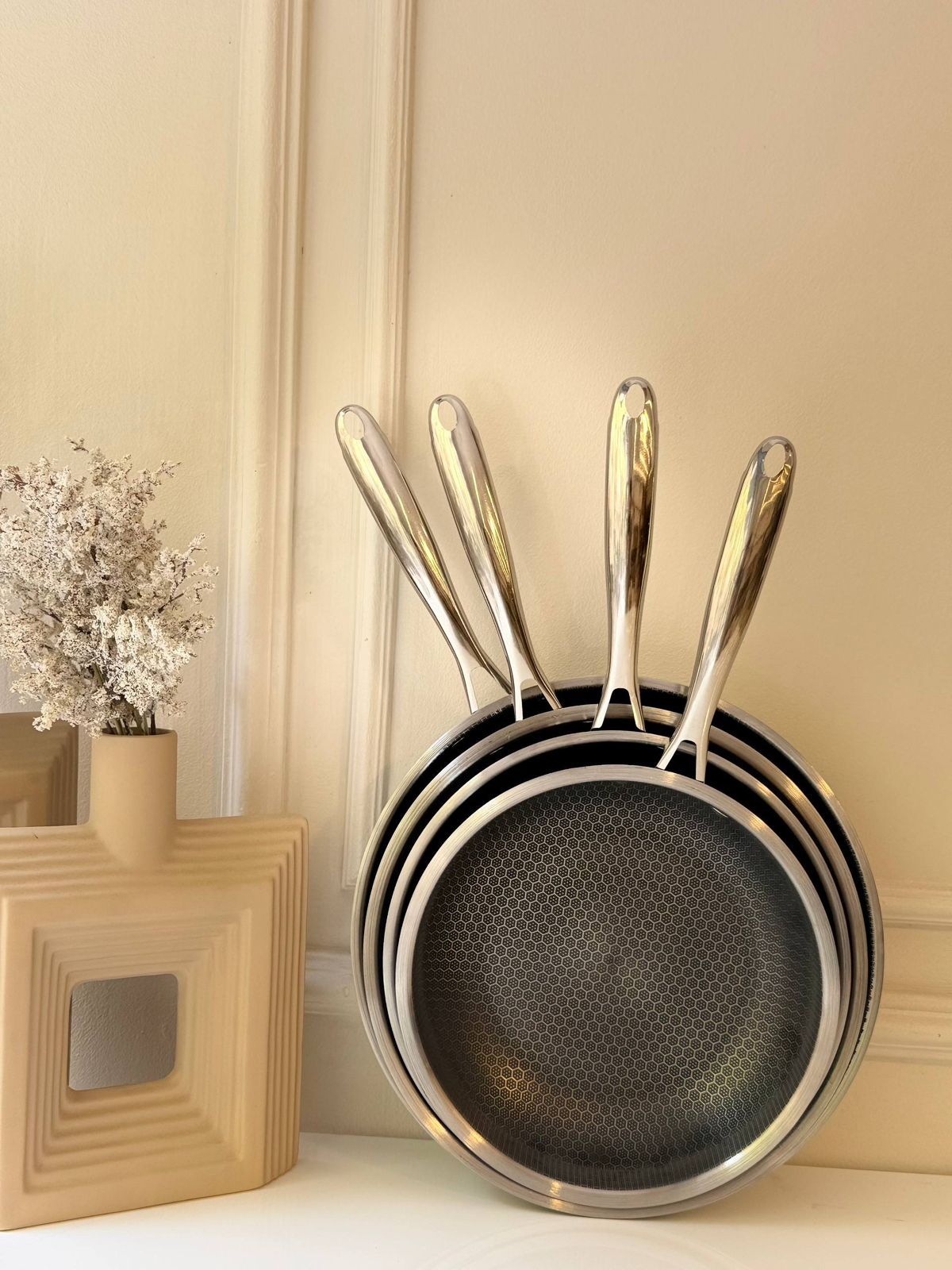 Deep Stainless Steel Wok Pan