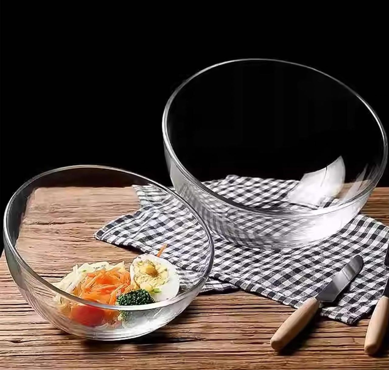 Curved Glass Bowl Set