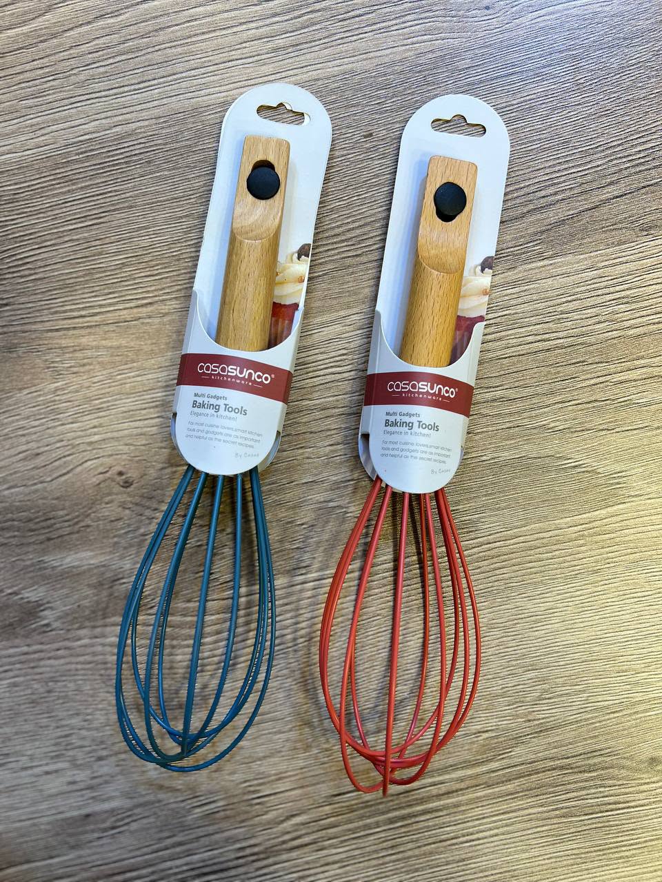 Silicone Whisk with Wooden Handle