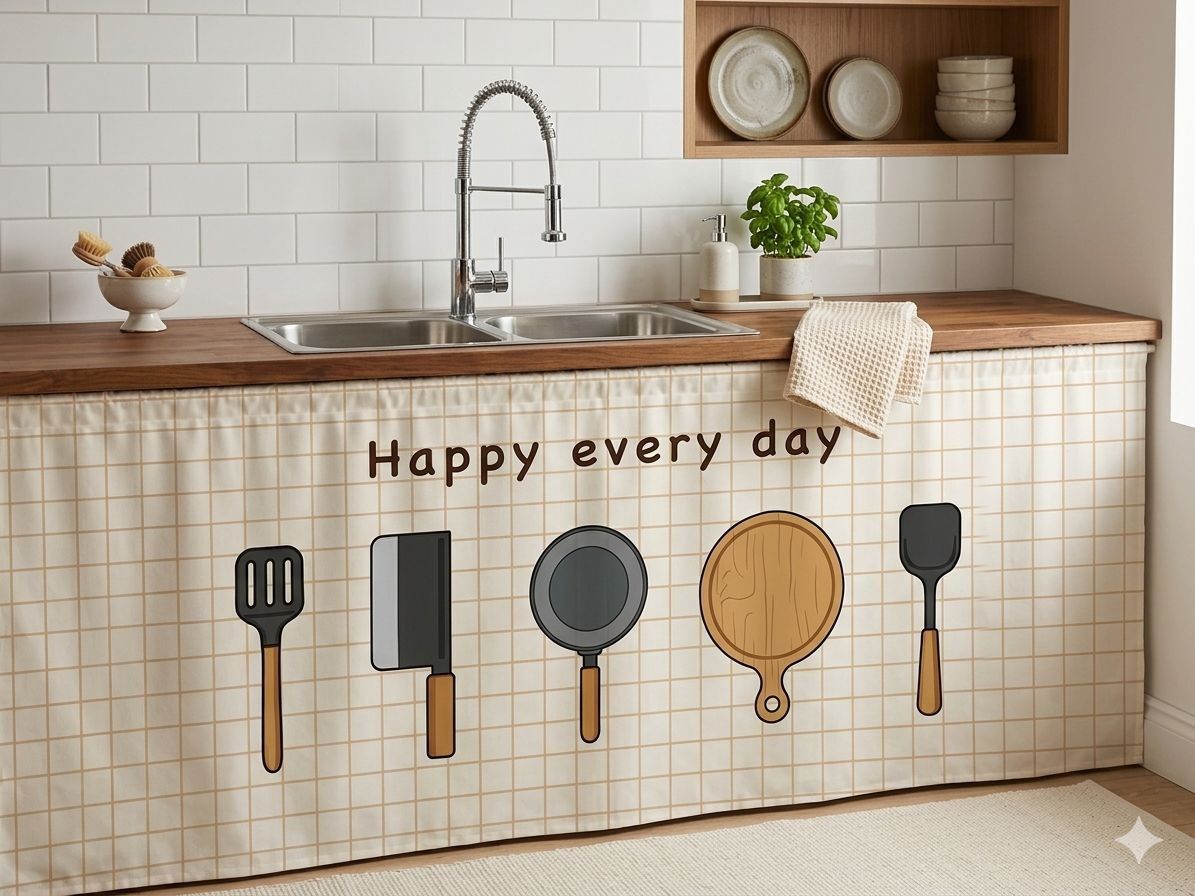 Waterproof Kitchen Sink Curtain
