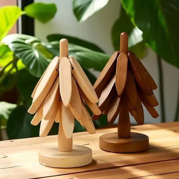Wooden Tree Coaster Set (5 pcs)