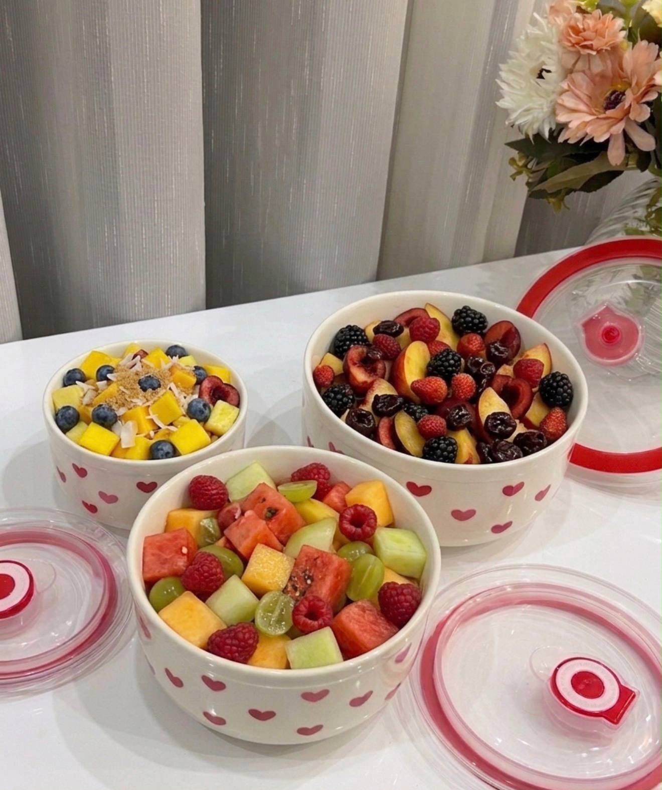 3-Piece Porcelain Food Storage Set