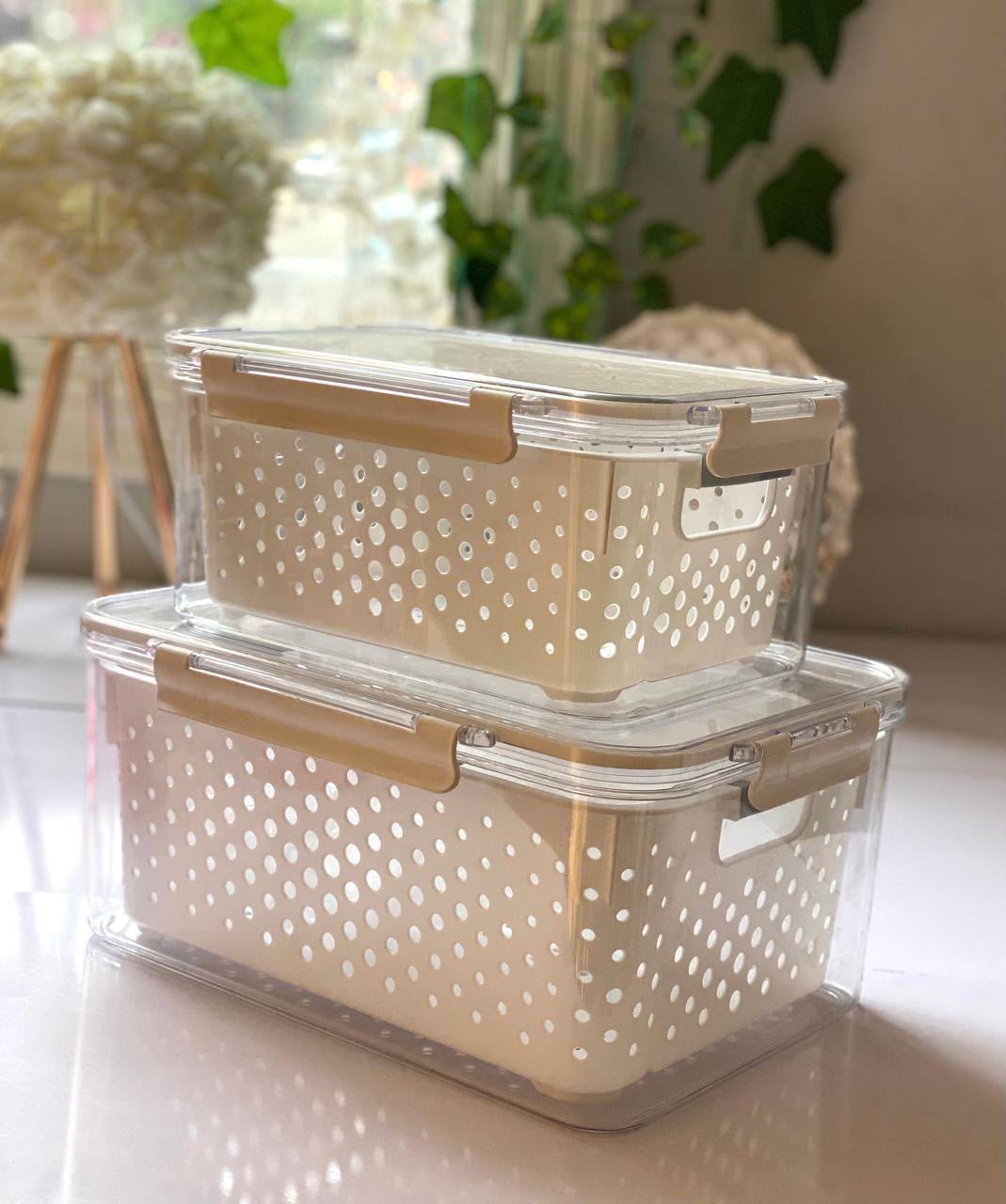 2-Piece Fridge Storage Set