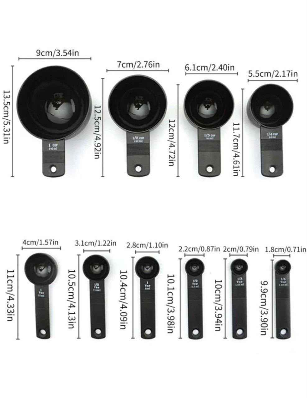 10-Piece Plastic Measuring Set