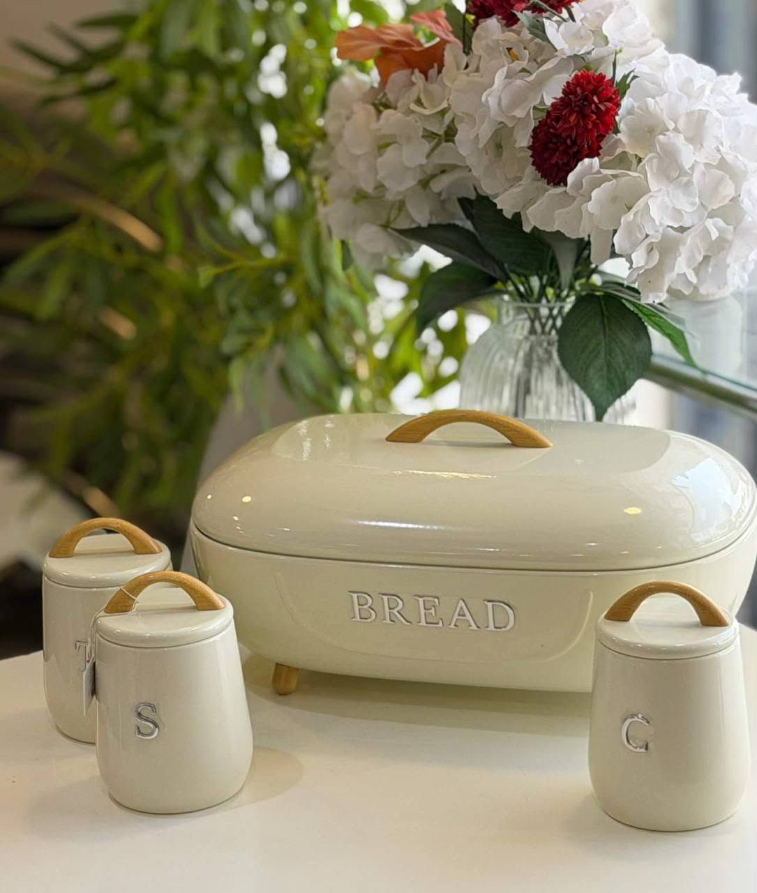 Metal Bread Basket & Coffee Corner Set