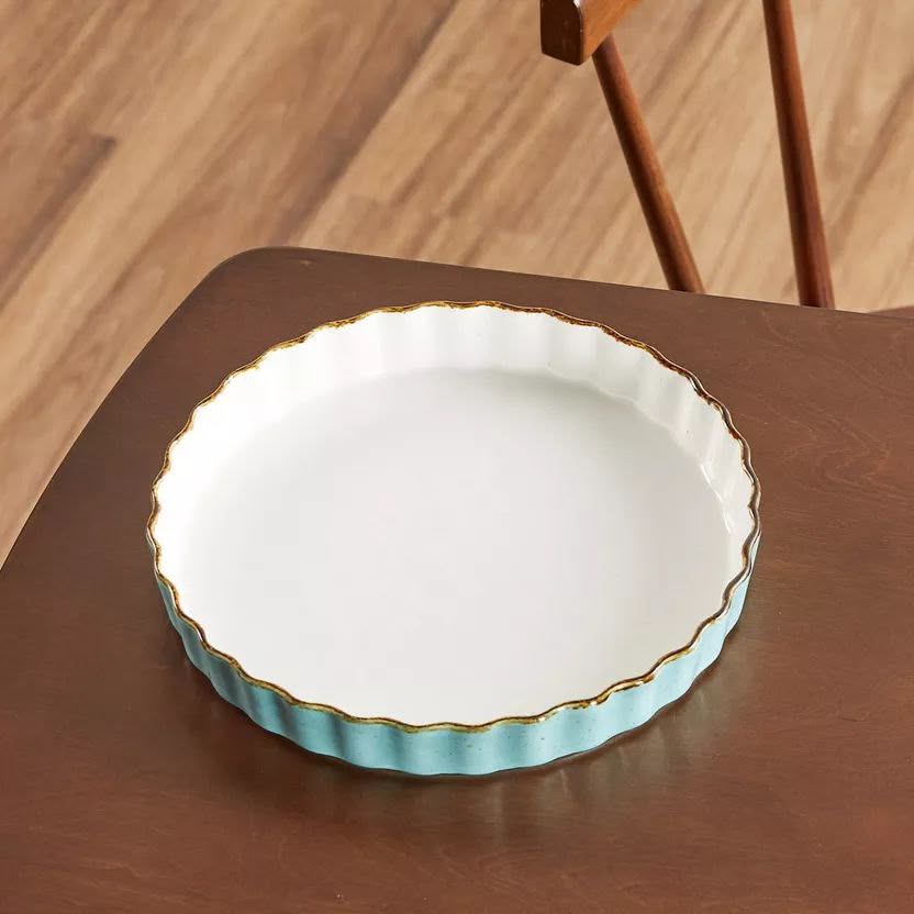 Oven-Safe Porcelain Tart Baking Dish