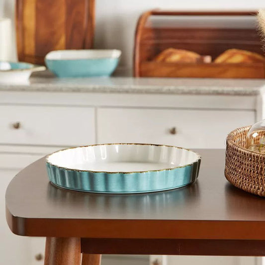 Oven-Safe Porcelain Tart Baking Dish
