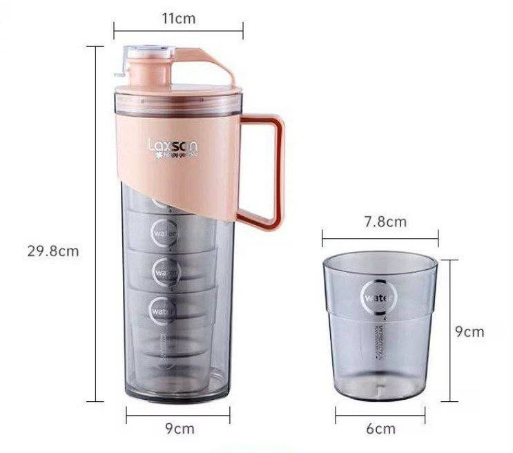 Acrylic Water Pitcher Set with 4 Cups