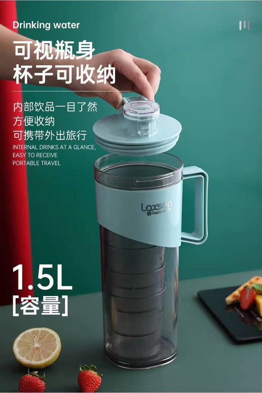 Acrylic Water Pitcher Set with 4 Cups