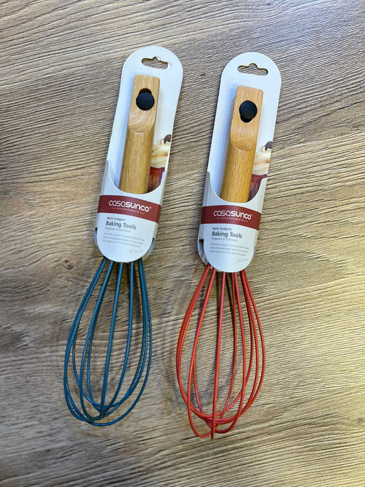Silicone Whisk with Wooden Handle