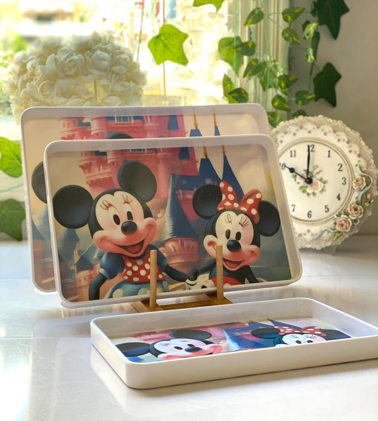 3-Piece Melamine Serving Tray Set