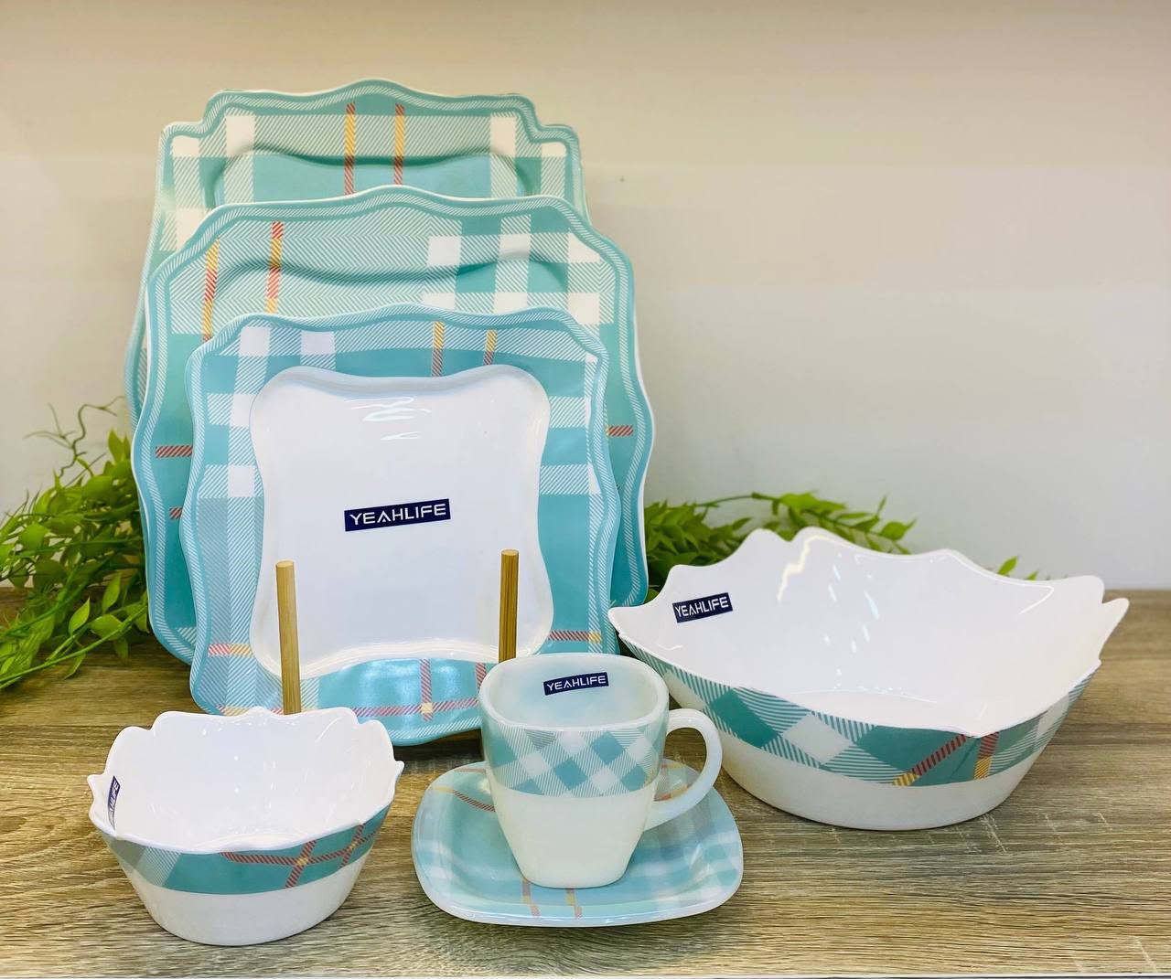 52-Piece Opal Glass Dinner Set