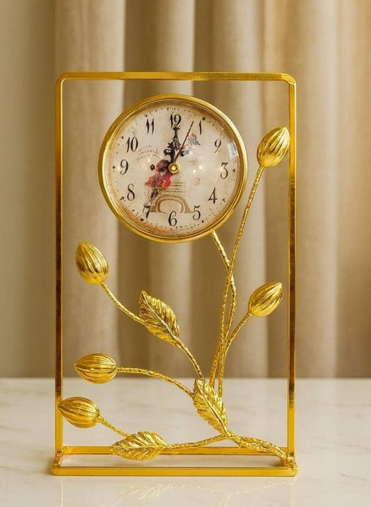 Metal Decorative Stand with Clock