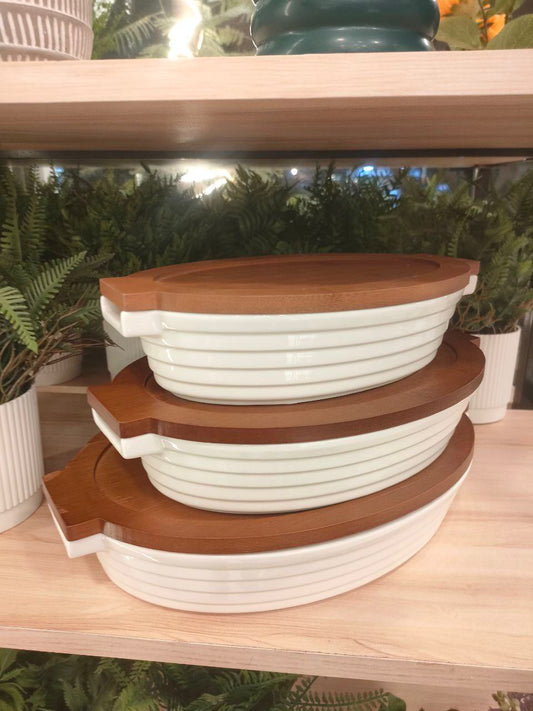 Oven-Safe Porcelain Casserole Dish