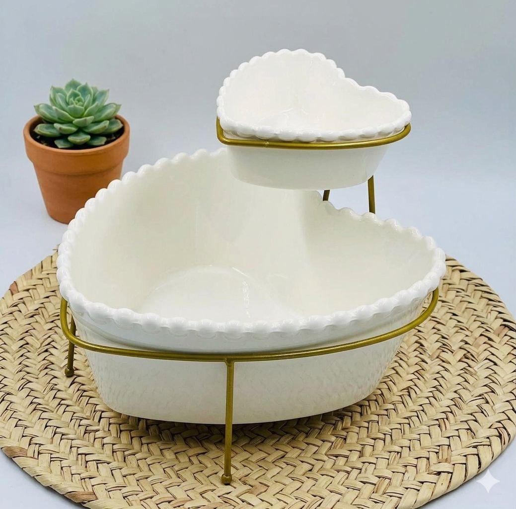 Heart-Shaped Serving Set