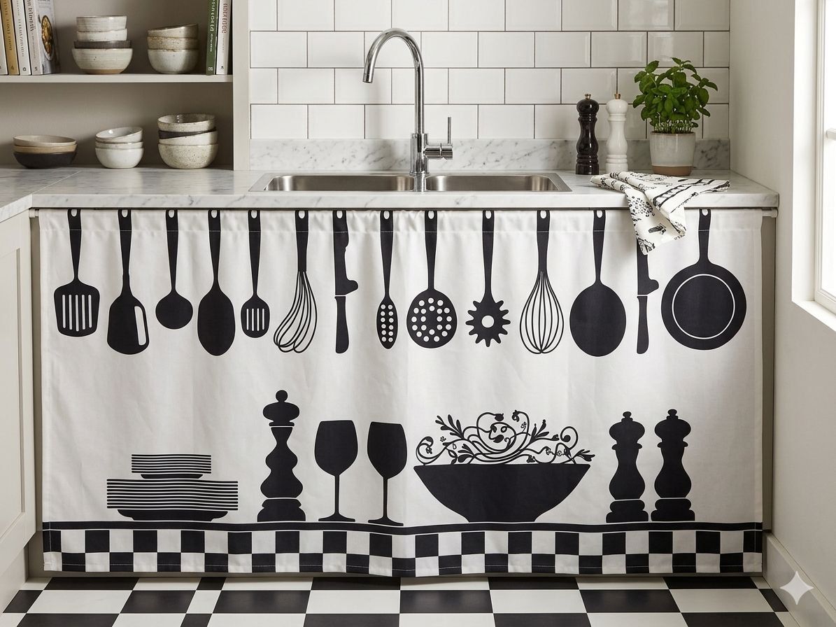 Waterproof Kitchen Sink Curtain