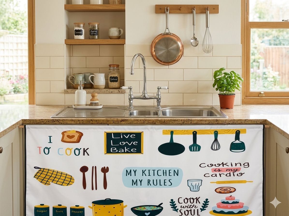Waterproof Kitchen Sink Curtain