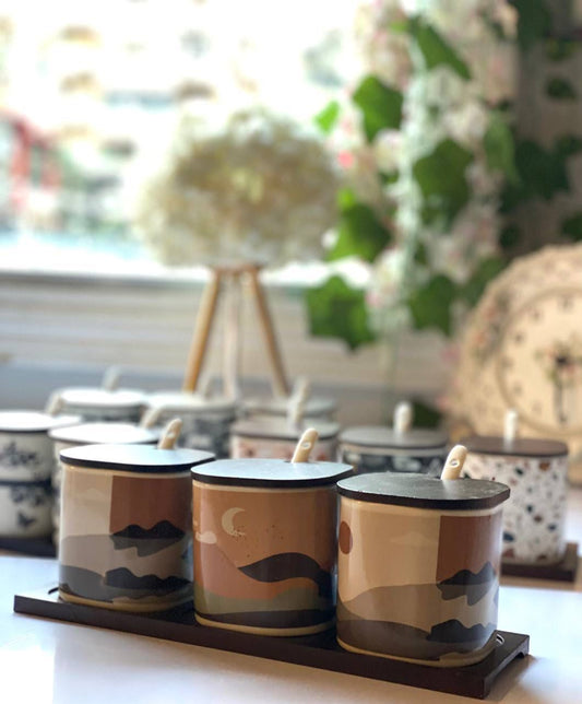 Porcelain Spice Jar Set