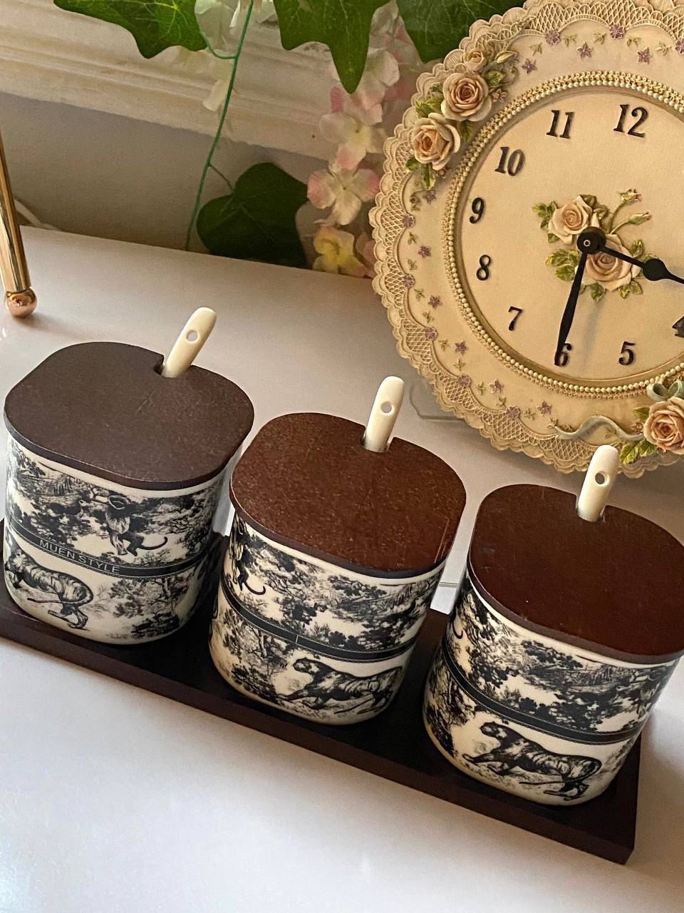Porcelain Spice Jar Set