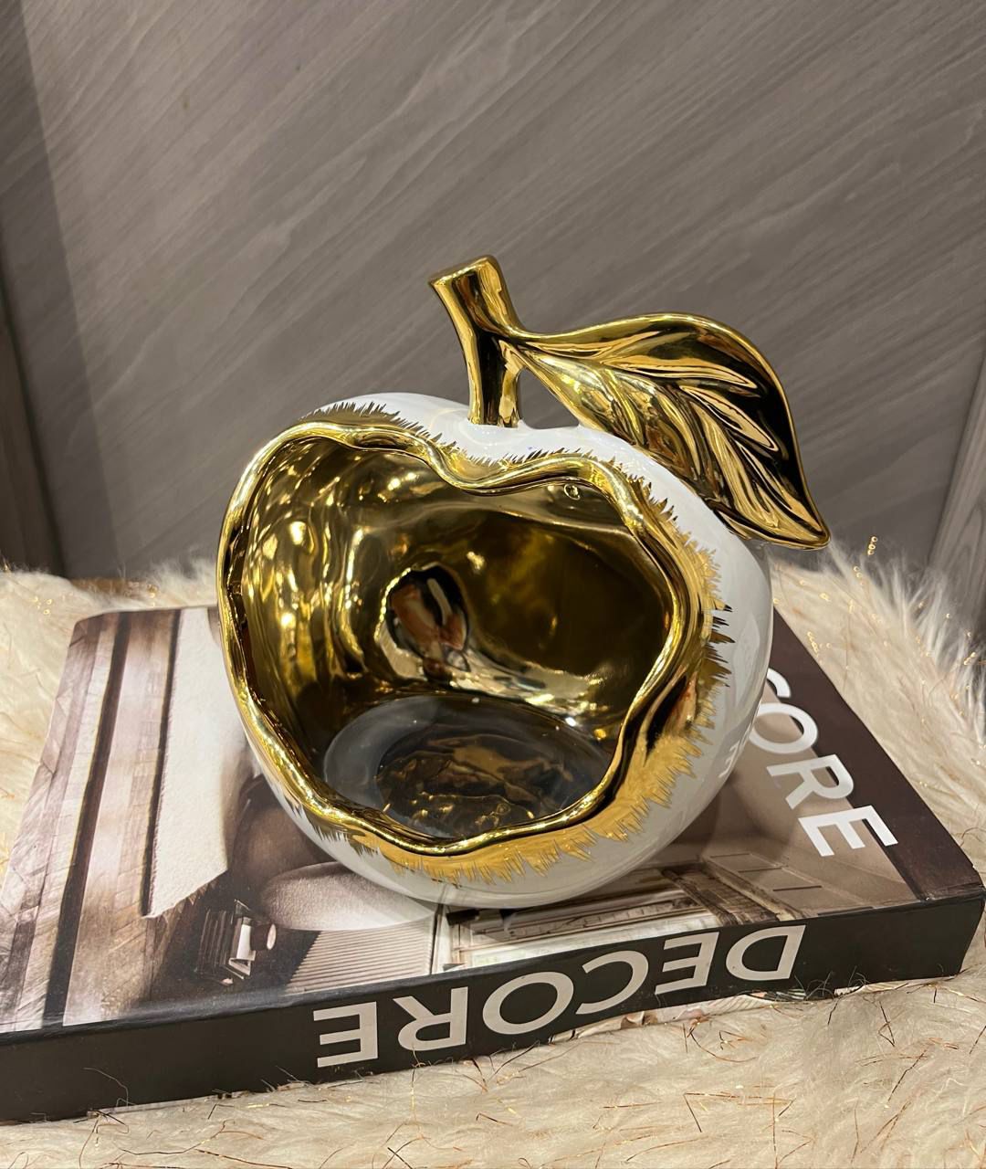 Apple Shape Porcelain Candy Jar