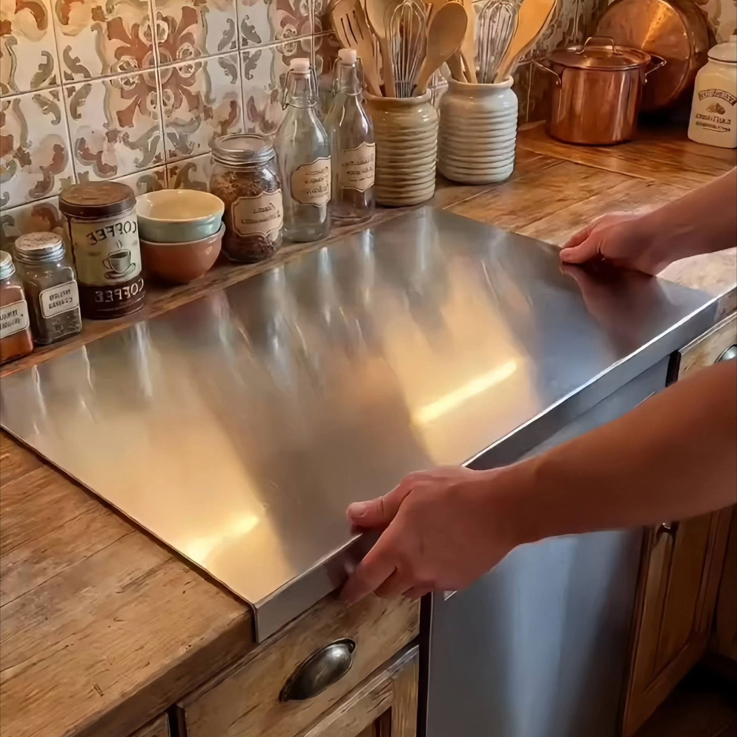 Stainless Steel Z-Shaped Cutting Board