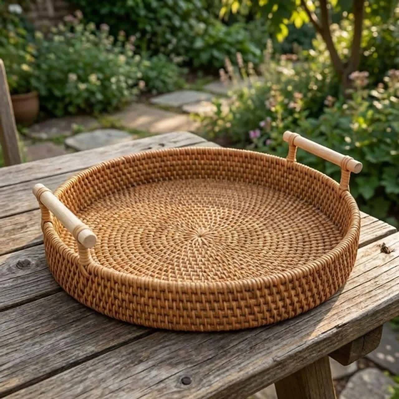 Handmade Woven Serving Tray