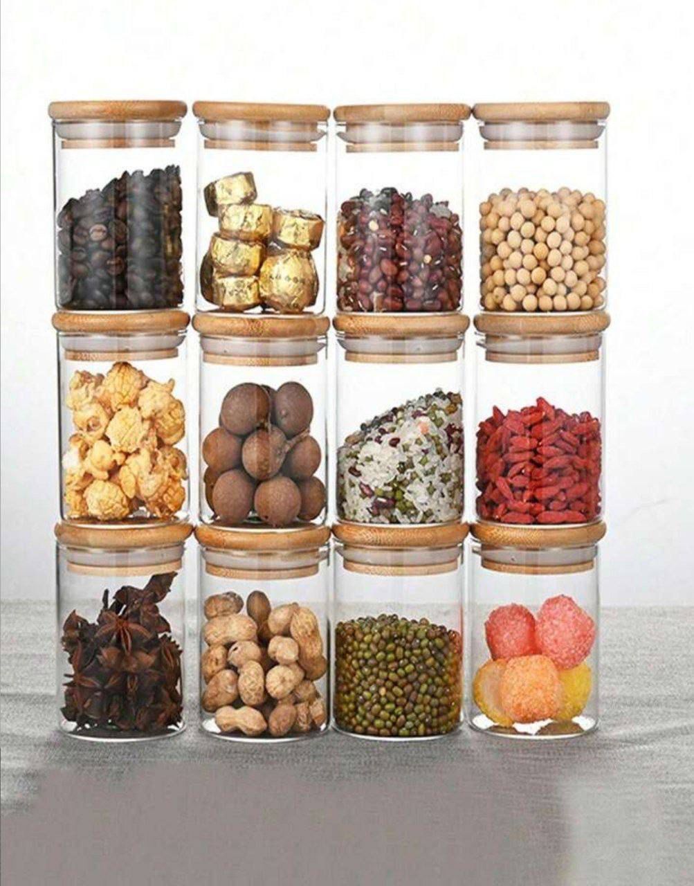 12-Piece Glass Storage Jar Set