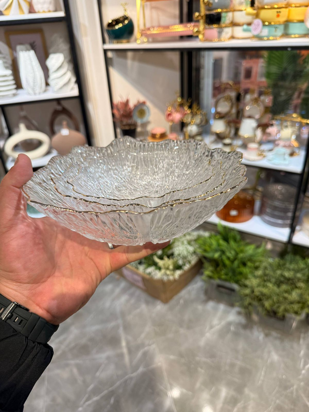 Tree-Shaped Glass Bowl Set