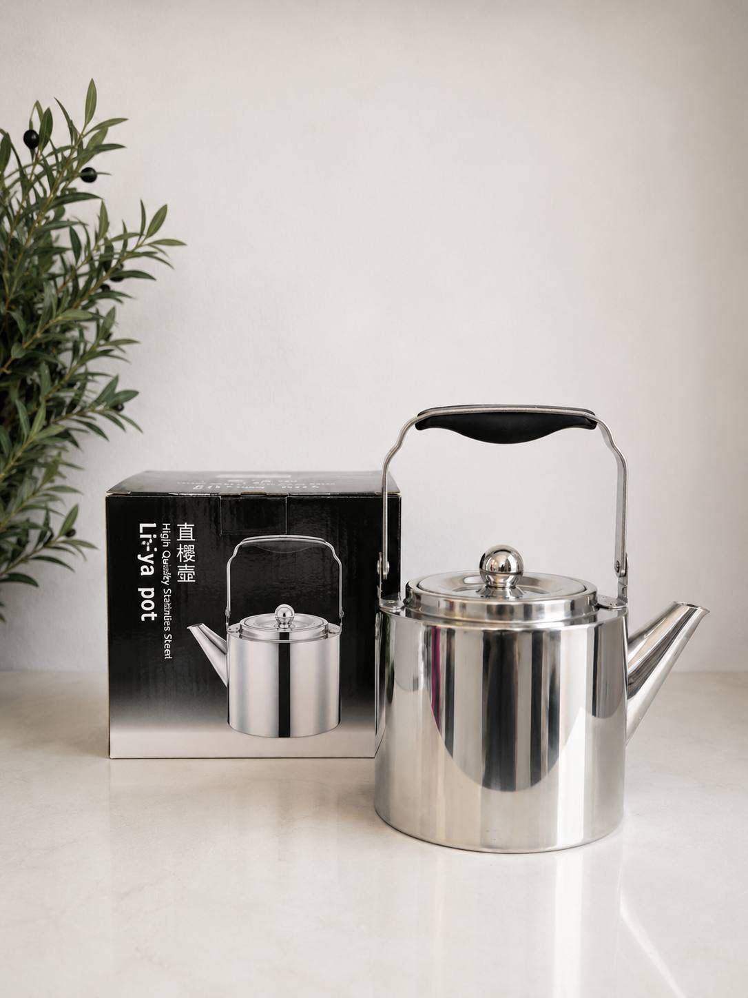 Pure Stainless Steel Teapot