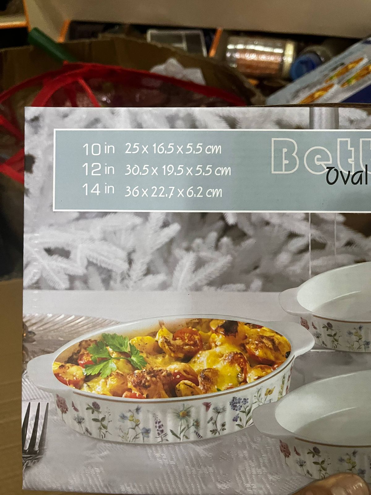 Floral Design Baking Dish Set