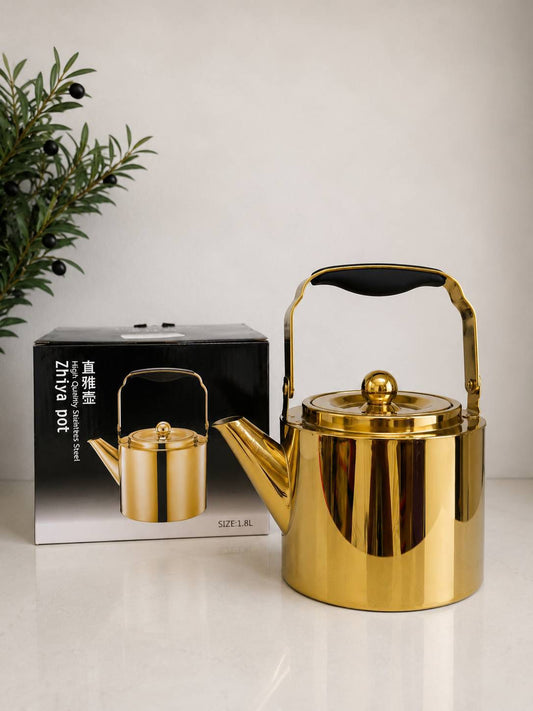 Pure Stainless Steel Teapot